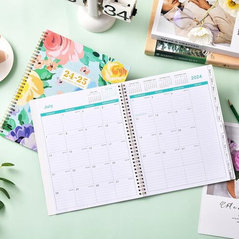 Monthly Planner 2024-2025 - Calendar 2024-2025 Planner, Jul. 2024 to Dec. 2025, 9'' x 11'', 18 Monthly Planner, Monthly Tabs, Notes Pages, Back Pocket in Kuwait