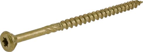 Power Pro 967781 Wood Screws, #10 x 3-1/2", Premium Outdoor Deck Screws, Rust Resistant, Epoxy Coated Bronze, 1000pcs Box in Saudi Arabia