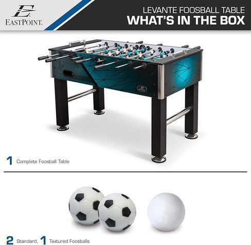 طاولة كرة قدم داخلية فاخرة مقاس 54 بوصة من EastPoint Sports - طاولة ألعاب متعددة اللاعبين وطاولة كرة قدم كاملة مع قضبان سريعة التوصيل وتسجيل الخرز in Kuwait
