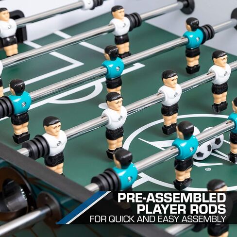 طاولة كرة قدم داخلية فاخرة مقاس 54 بوصة من EastPoint Sports - طاولة ألعاب متعددة اللاعبين وطاولة كرة قدم كاملة مع قضبان سريعة التوصيل وتسجيل الخرز in Kuwait