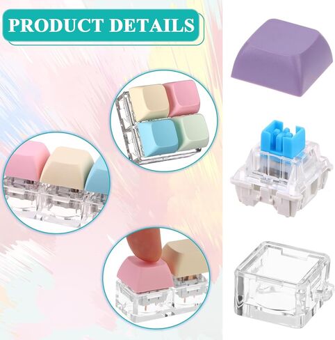 6 قطع لوحة مفاتيح فيدجيت كيشاين لتخفيف الضغط، ألعاب لوحة مفاتيح فيدجيت كلير إصبع لوحة المفاتيح، سلسلة مفاتيح فيدجيت مع لوحة مفاتيح لتخفيف الضغط بإضاءة LED، أداة النقر على لوحة المفاتيح للهدايا لتمضية الوقت الممل in Kuwait