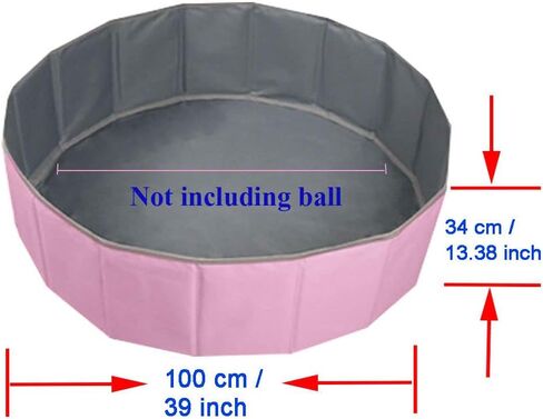 Kaptin Foldable Ball Pit for Kids, Kids Play Ball Pool, Baby Play Yard, Portable Ocean Ball Pit Pet Pool Sand Box Game Room, Ball Play Pit Baby Toddler Playpen (Light Blue & Gray, Diameter 39 Inch) in Kuwait