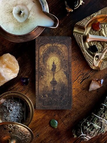 Erethereal Shadow Work Tarot Deck | 78 Cards, Dark Vintage Ethereal Gold Foil Edges, Oracle, Indie Beginner's Divination, Golden Thread with Unique Artwork in Saudi Arabia