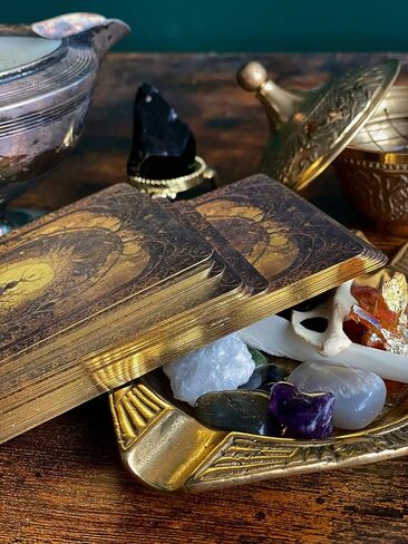 Erethereal Shadow Work Tarot Deck | 78 Cards, Dark Vintage Ethereal Gold Foil Edges, Oracle, Indie Beginner's Divination, Golden Thread with Unique Artwork in Saudi Arabia