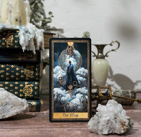 Erethereal Shadow Work Tarot Deck | 78 Cards, Dark Vintage Ethereal Gold Foil Edges, Oracle, Indie Beginner's Divination, Golden Thread with Unique Artwork in Saudi Arabia