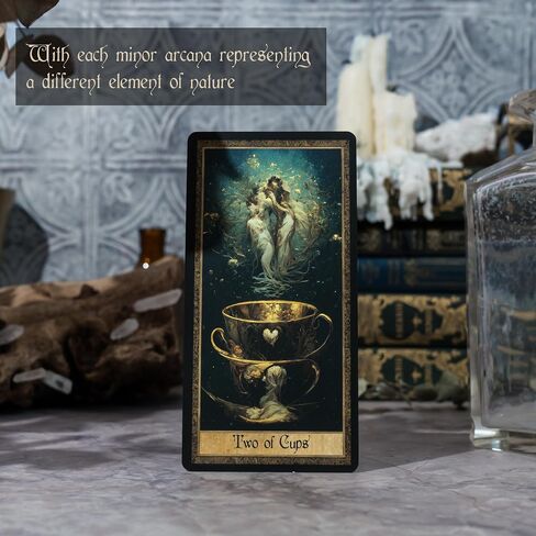 Erethereal Shadow Work Tarot Deck | 78 Cards, Dark Vintage Ethereal Gold Foil Edges, Oracle, Indie Beginner's Divination, Golden Thread with Unique Artwork in Saudi Arabia