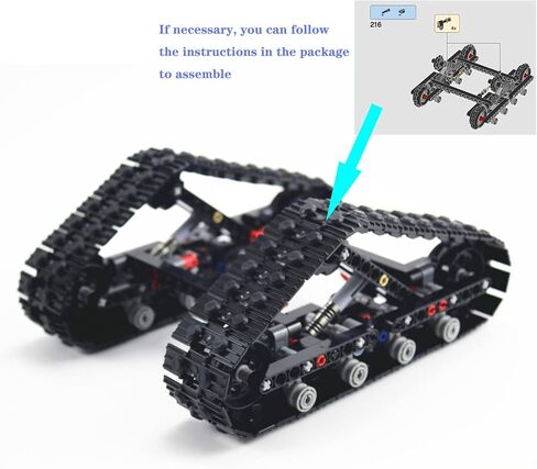 Technical Chain Wheel Part Track System Tank Tracks Compatible with All Major Brands, MOC Parts Tracks for Tanks Toy DIY Accessories (378 pcs) in Kuwait