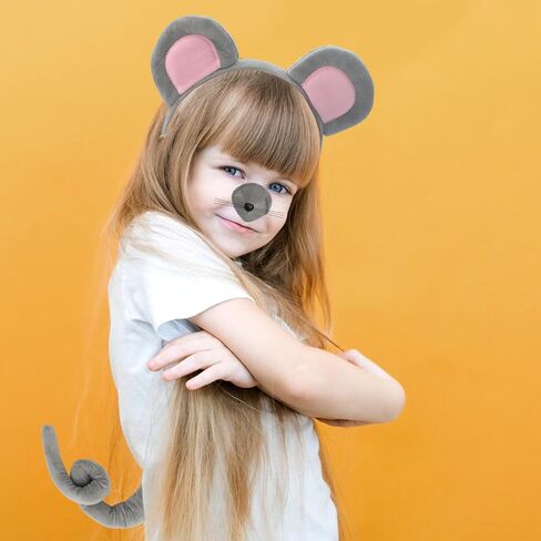Canitor Animal Costume Accessory Set Animal Ears Headband Costume Kit Halloween Party Cosplay in Saudi Arabia