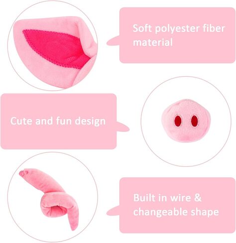 Canitor Animal Costume Accessory Set Animal Ears Headband Costume Kit Halloween Party Cosplay in Saudi Arabia