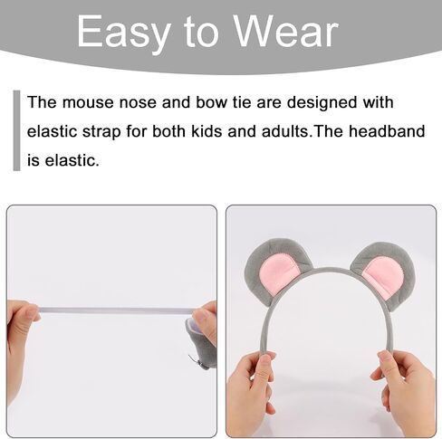 Canitor Animal Costume Accessory Set Animal Ears Headband Costume Kit Halloween Party Cosplay in Saudi Arabia