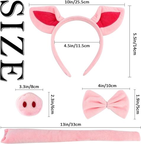 Canitor Animal Costume Accessory Set Animal Ears Headband Costume Kit Halloween Party Cosplay in Saudi Arabia