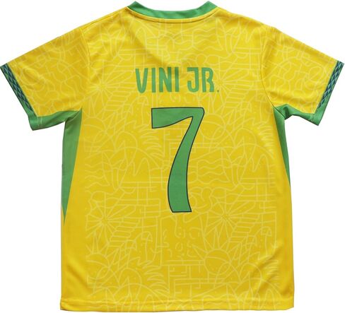 WINKIZIL 2024 البرازيل #7 كوبا أمريكا فيني هوم للأطفال لكرة القدم كرة القدم جيرسي السراويل مجموعة أحجام الشباب in Kuwait