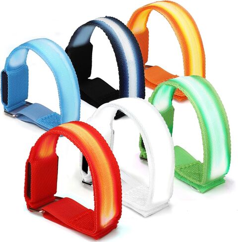 Dilabnba LED Light Up Armband Wristband, Glow Bracelet, Adjustable Arm Wrist Band for Kids Adults, Glow in The Dark Night Safety Armband for Running Walking The Dog Concerts Rave Sport Party (6PCS) in Kuwait