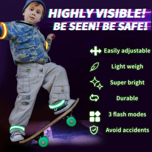 Dilabnba LED Light Up Armband Wristband, Glow Bracelet, Adjustable Arm Wrist Band for Kids Adults, Glow in The Dark Night Safety Armband for Running Walking The Dog Concerts Rave Sport Party (6PCS) in Kuwait