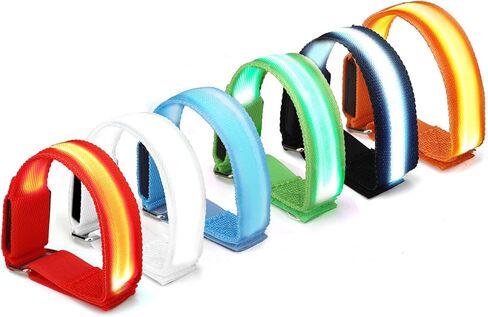 Dilabnba LED Light Up Armband Wristband, Glow Bracelet, Adjustable Arm Wrist Band for Kids Adults, Glow in The Dark Night Safety Armband for Running Walking The Dog Concerts Rave Sport Party (6PCS) in Kuwait
