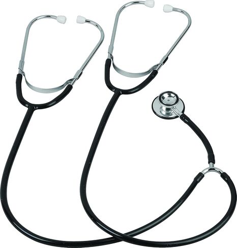 Veridian 05-132 سماعة طبية ألمنيوم مزدوجة الرأس للتدريس والتدريب، باللون الأسود in Kuwait