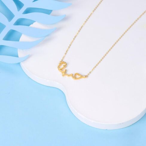 Silwan 14K الذهب ممرضة سماعة الطبيب قلادة للنساء، الذهب الأصفر قلادة سماعة الطبيب مع القلب، هدية مجوهرات التمريض الطبية للممرضة طبيب طالب الطب، 16 + 2 بوصة in Kuwait