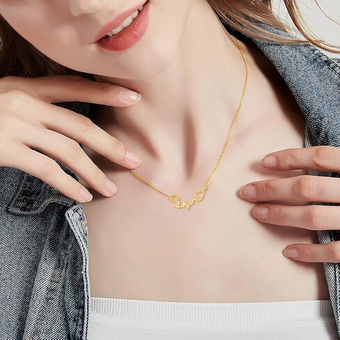 Silwan 14K الذهب ممرضة سماعة الطبيب قلادة للنساء، الذهب الأصفر قلادة سماعة الطبيب مع القلب، هدية مجوهرات التمريض الطبية للممرضة طبيب طالب الطب، 16 + 2 بوصة in Kuwait