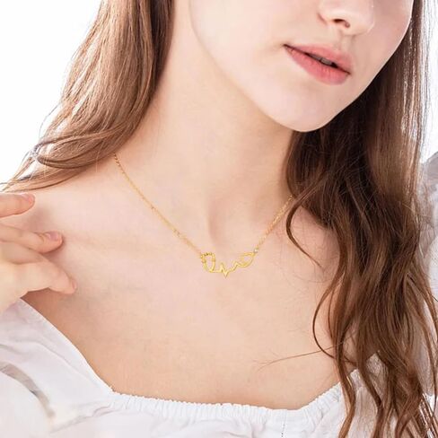 Silwan 14K الذهب ممرضة سماعة الطبيب قلادة للنساء، الذهب الأصفر قلادة سماعة الطبيب مع القلب، هدية مجوهرات التمريض الطبية للممرضة طبيب طالب الطب، 16 + 2 بوصة in Kuwait