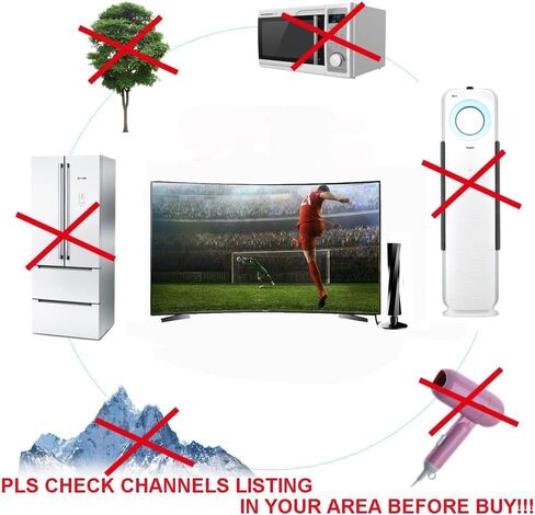 2024 Upgraded Up to 900+ Miles Long Range TV Antenna, Digital TV Antenna for Smart TV - Indoor HD Antenna Support 4K 1080P and All Older TV's 360° Reception Antenna for Free Local Channels… in Saudi Arabia