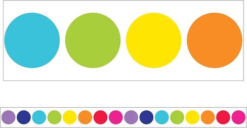 Schoolgirl Style - Twinkle Twinkle You're A STAR! Rainbow Big Dots Straight Borders in Saudi Arabia