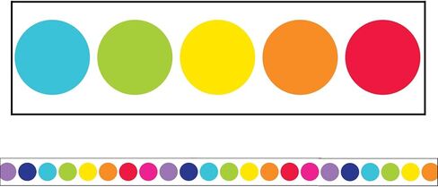 Schoolgirl Style - Twinkle Twinkle You're A STAR! Rainbow Big Dots Straight Borders in Saudi Arabia