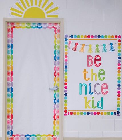 Schoolgirl Style - Twinkle Twinkle You're A STAR! Rainbow Big Dots Straight Borders in Saudi Arabia