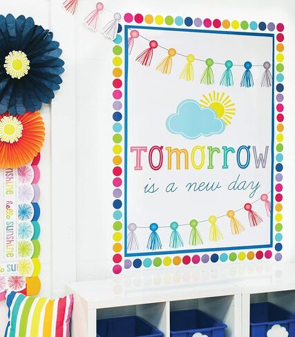 Schoolgirl Style - Twinkle Twinkle You're A STAR! Rainbow Big Dots Straight Borders in Saudi Arabia