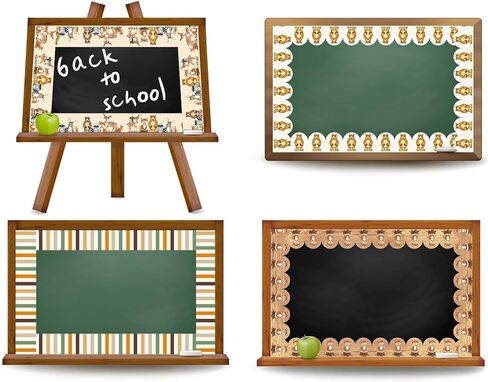 Whaline 82Ft Woodland Bulletin Board Borders Boho Woodland Deer Tree Bear Adhesive Trim Border for School Classroom Office Party Decoration in Kuwait