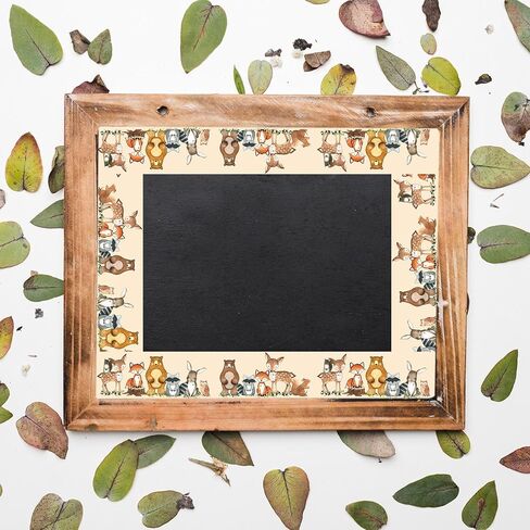 Whaline 82Ft Woodland Bulletin Board Borders Boho Woodland Deer Tree Bear Adhesive Trim Border for School Classroom Office Party Decoration in Kuwait