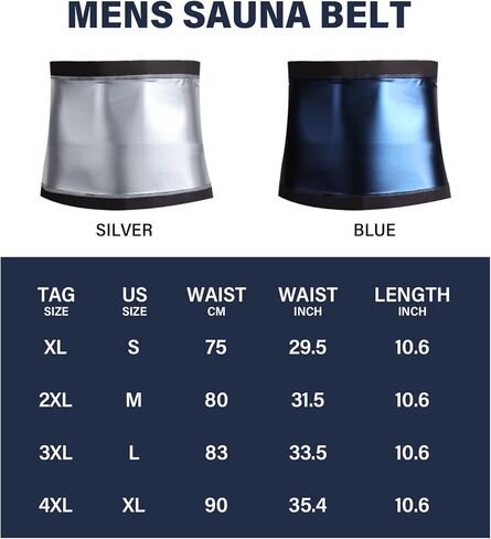 GENEMEN Sauna Belt for Men Waist Trimmers, Sweat Waist Trainer Men Gym Workout Tummy Slimmer Girdle in Saudi Arabia