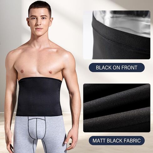 GENEMEN Sauna Belt for Men Waist Trimmers, Sweat Waist Trainer Men Gym Workout Tummy Slimmer Girdle in Saudi Arabia