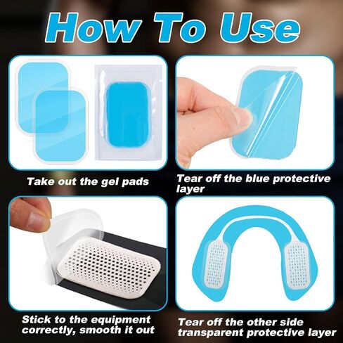 Treela 300 Pcs/ 150 Pack Gel Pads Muscle Stimulator Pads ABS Stimulator Gel Pads Replacement Training Accessory for AB Workout EMS Toner Abdominal Muscle Trainer Toning Belt Belly Arm Thigh Flab Leg in Saudi Arabia