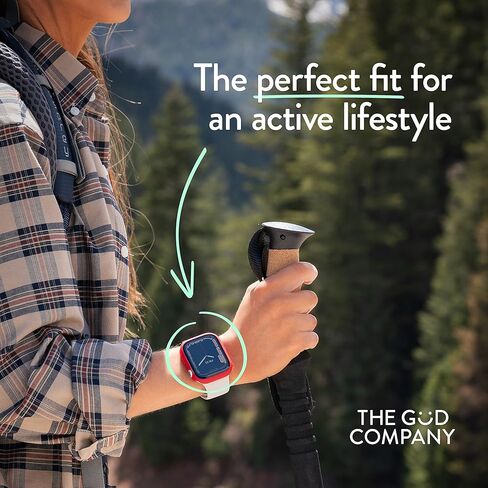 شركة GüD: واقي الشاشة المثالي مصنوع لساعة Apple Series 8 + Series 7، 41 مم/45 مم، منحني، متوفر بـ 5 ألوان (أحمر) in Kuwait