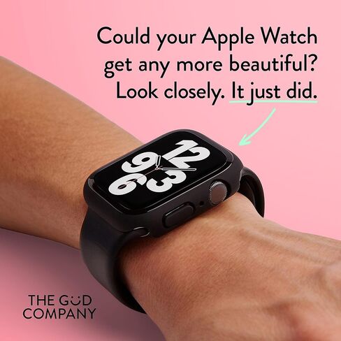 شركة GüD: واقي الشاشة المثالي مصنوع لساعة Apple Series 8 + Series 7، 41 مم/45 مم، منحني، متوفر بـ 5 ألوان (أحمر) in Kuwait