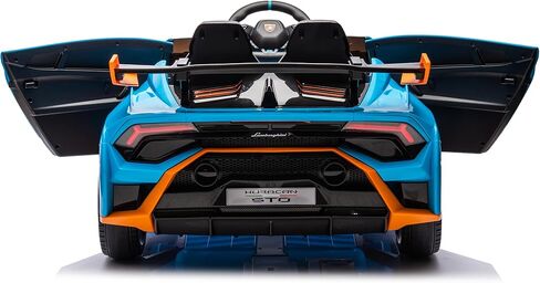 Lamborghini Huracan STO, 24V Kids Ride on Car, Electric Car for Kids with Remote Control, Two Speed Adjustable, Ages 3-8, Foam Front Wheels, 360° Spin, LED Lights, Music, USB, Drift Feature, Blue in Kuwait