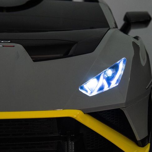 Lamborghini Huracan STO, 24V Kids Ride on Car, Electric Car for Kids with Remote Control, Two Speed Adjustable, Ages 3-8, Foam Front Wheels, 360° Spin, LED Lights, Music, USB, Drift Feature, Blue in Saudi Arabia