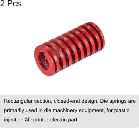 uxcell 3D Printer Die Spring, 2pcs TM 20mm OD 40mm Long Spiral Stamping Medium Load Compression Mould Die Springs for 3D Printer Electric Part, Red in Saudi Arabia