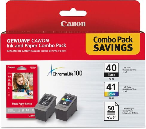 حزمة كومبو من خراطيش ورق الصور الفوتوغرافية من Canon Ink 40-41 CNM0615B009 in Saudi Arabia