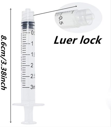 50 Pcs - 3ml Syringes with 14ga, 20ga,21ga, 23ga Blunt Tip Needles With Syringe Caps and Needle Caps for Refilling and Measuring Liquids, Oil or Glue Applicator in Saudi Arabia