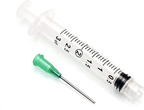 50 Pcs - 3ml Syringes with 14ga, 20ga,21ga, 23ga Blunt Tip Needles With Syringe Caps and Needle Caps for Refilling and Measuring Liquids, Oil or Glue Applicator in Saudi Arabia