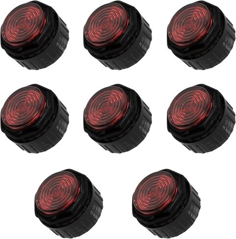 8 Pcs 30mm Gamerfinger Mechanical Buttons HBFS-30-SCREW Arcade Push Buttons (black base+black cap) in Saudi Arabia