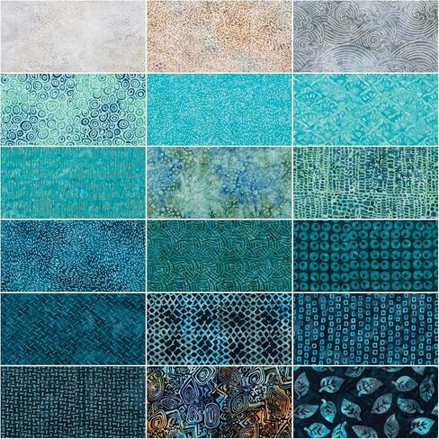 Riley Blake Designs Batiks Expressions Bayou Blues 10"" Stacker 42 10-inch Squares Layer Cake Riley Blake 10-BYUBLS-42 in Saudi Arabia