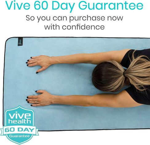 Vive Non Slip Yoga Towel & Hand Towel - Microfiber, Quick Drying, Washable, Lightweight - Non Slip Grip Hot Pilates Mat- Soft & Large Sweat Absorbent for Workouts & Safe Exercise - 24" x72" in Saudi Arabia
