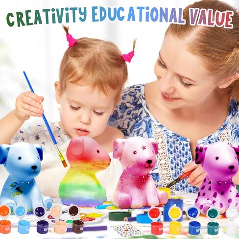Paint Your Own Dog Lamp Kit, Art Supplies & Crafts Kit, DIY Night Light for Kids 6-12, Diamond Set for girl 8-12, Painting Kit for Girls Boys, Toy Child Birthday Gift Ages 3 4 5 6 7 8 9 10 11 12+ in Kuwait