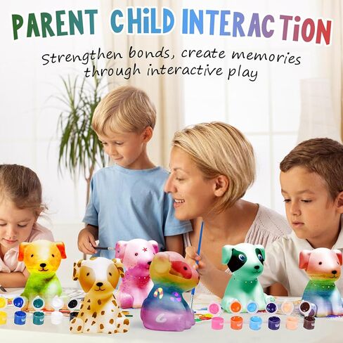 Paint Your Own Dog Lamp Kit, Art Supplies & Crafts Kit, DIY Night Light for Kids 6-12, Diamond Set for girl 8-12, Painting Kit for Girls Boys, Toy Child Birthday Gift Ages 3 4 5 6 7 8 9 10 11 12+ in Kuwait