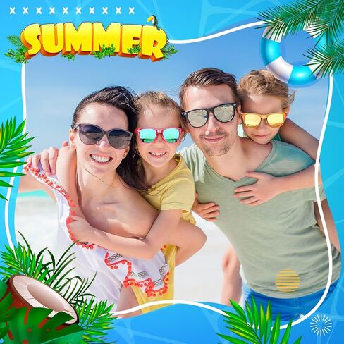 Joycover Kids Sunglasses Bulk, Party Favor for Kids 4-8, 16PCS Translucent Sunglasses for Kids with UV 400 Protection, Gifts for Pool Birthday Party Supplies in Saudi Arabia