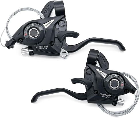 Kellegour قطعتان من أذرع فرامل الدراجة، ناقل رافعة الفرامل اليسرى اليمنى، مجموعة محولات الدراجة الجبلية السريعة، مجموعة ناقل الحركة والفرامل، للدراجة الجبلية، دراجة الطريق، ركوب الدراجات in Kuwait