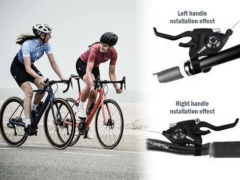 Kellegour قطعتان من أذرع فرامل الدراجة، ناقل رافعة الفرامل اليسرى اليمنى، مجموعة محولات الدراجة الجبلية السريعة، مجموعة ناقل الحركة والفرامل، للدراجة الجبلية، دراجة الطريق، ركوب الدراجات in Kuwait