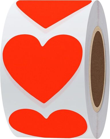 Hybsk 500pcs Heart Shaped Stickers 1.5 inch Valentine's Day Labels for Party Decorations Favors Gifts Envelopes (Gold) in Saudi Arabia
